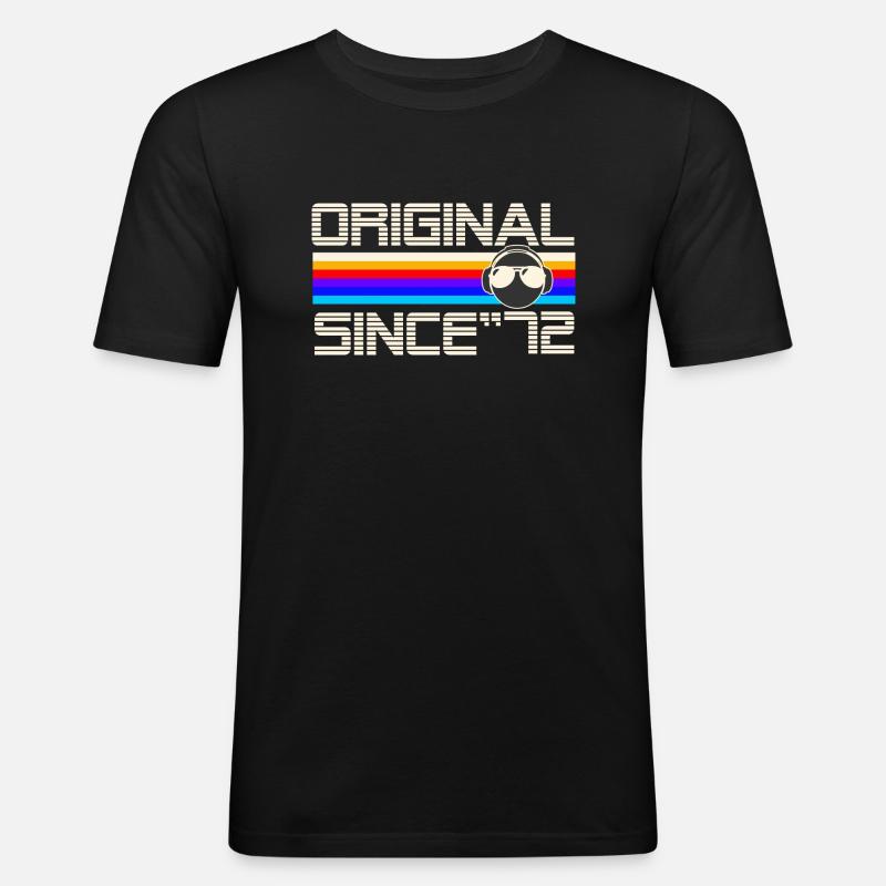 Seit 72 - Männer Slim Fit T-Shirt - Schwarz