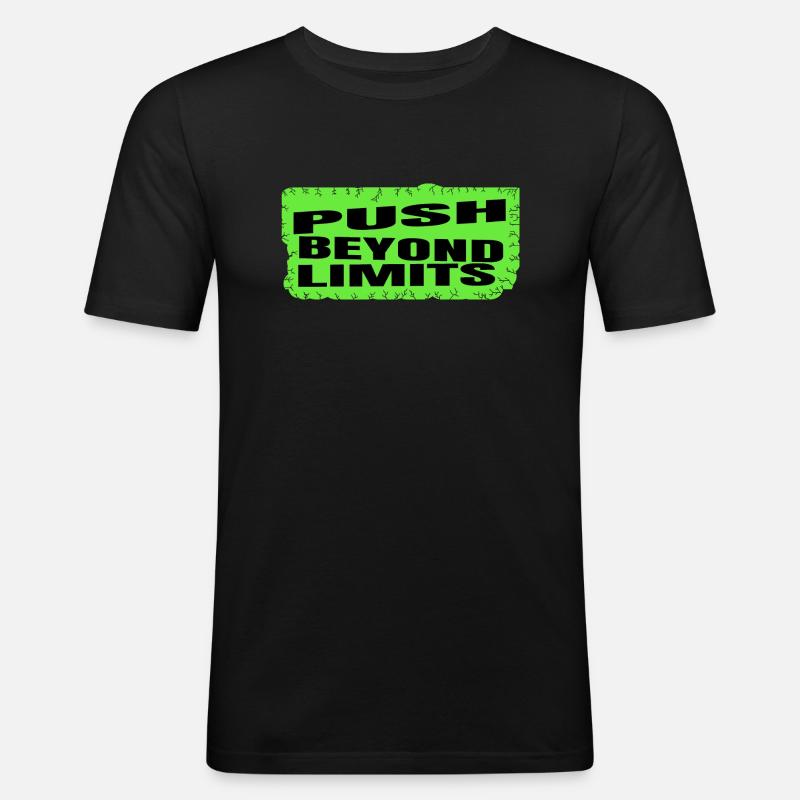 happy gift physical endurance - Männer Slim Fit T-Shirt - Schwarz
