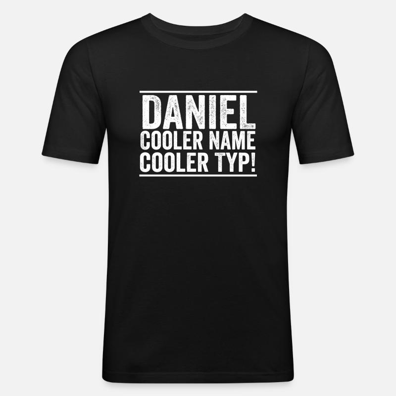 First name Daniel - Men's Slim Fit T-Shirt - black