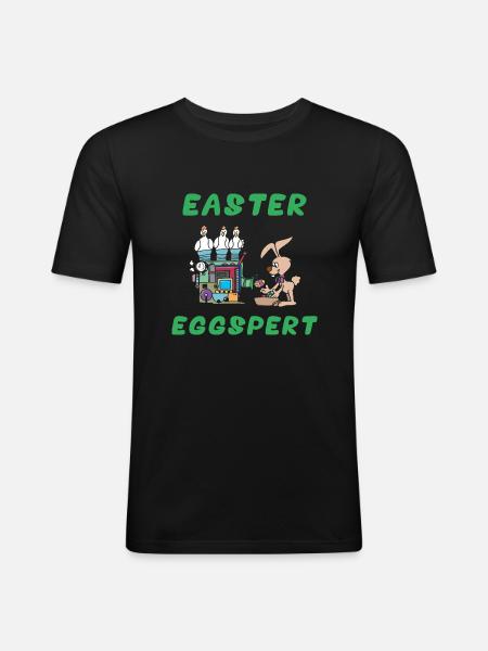 Easter Eggspert - Men's Slim Fit T-Shirt - black