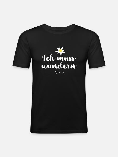 I have to go hiking - Men's Slim Fit T-Shirt - black