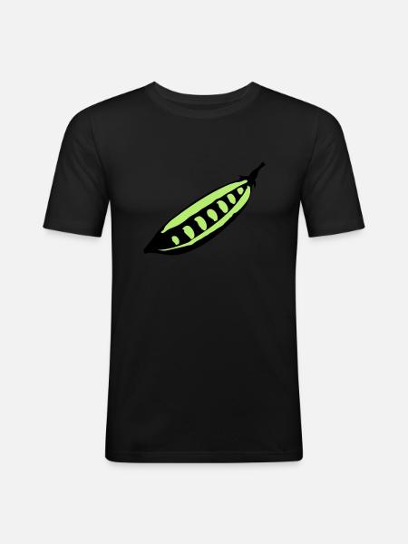 Pois - T-shirt près du corps Homme - noir