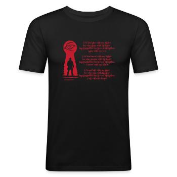 la chanson de Roland - T-shirt près du corps Homme - noir - Devant - Nik (191cm)