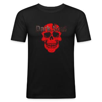 Dark Soul - Männer Slim Fit T-Shirt - Schwarz - Vorne - Nik (191cm)