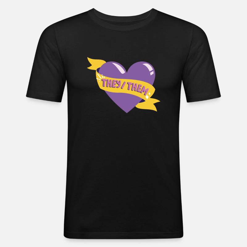 Sie sprechen sie aus - Männer Slim Fit T-Shirt - Schwarz