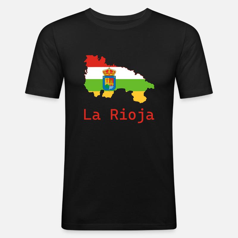 La Rioja - Männer Slim Fit T-Shirt - Schwarz