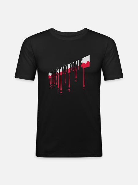 trust no one quote - Men's Slim Fit T-Shirt - black