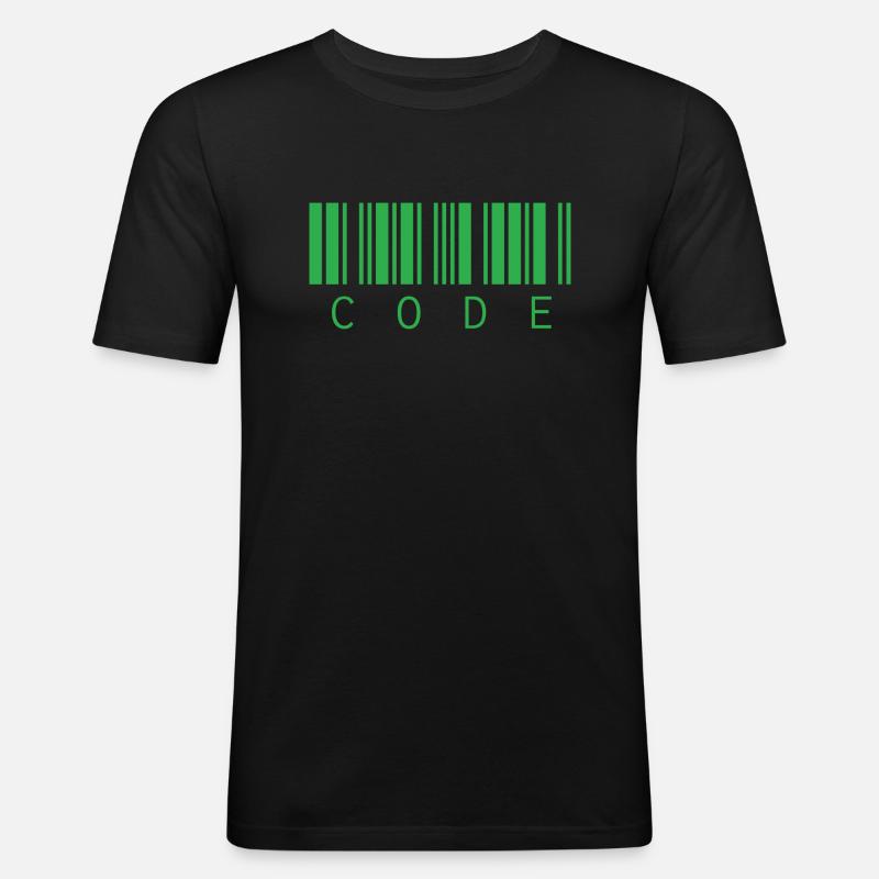 code - Männer Slim Fit T-Shirt - Schwarz