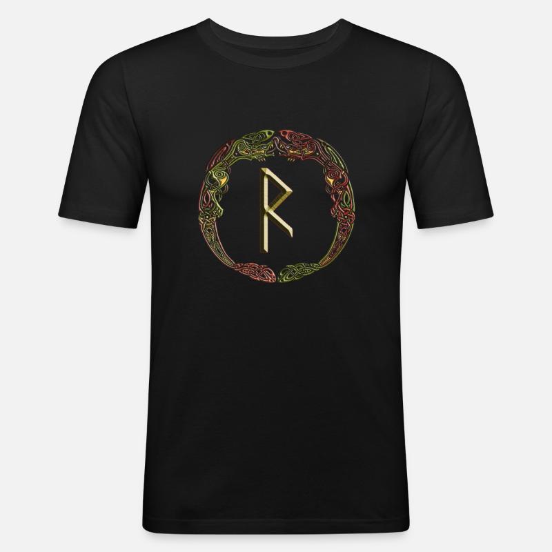 Raido - Männer Slim Fit T-Shirt - Schwarz