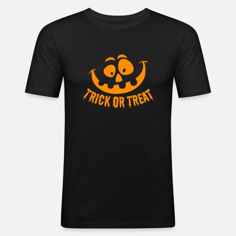 Süßes oder Saures! - Männer Slim Fit T-Shirt - Schwarz