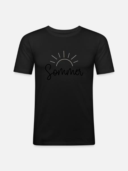 Summer - Men's Slim Fit T-Shirt - black