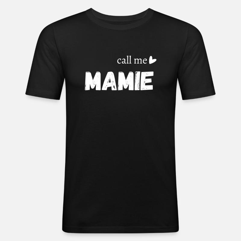 Nenn mich Oma - Männer Slim Fit T-Shirt - Schwarz