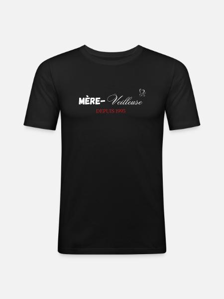 Mère veilleuse depuis 1995 - T-shirt près du corps Homme - noir