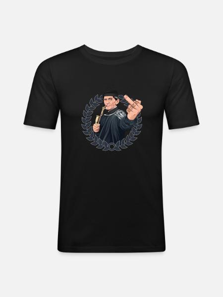 Rieser Grantler // Illustration - Men's Slim Fit T-Shirt - black