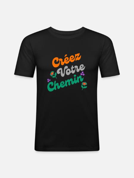 The path of creativity - Men's Slim Fit T-Shirt - black