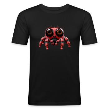 Spider 3D - Men's Slim Fit T-Shirt - black - Front - Nik (191cm)
