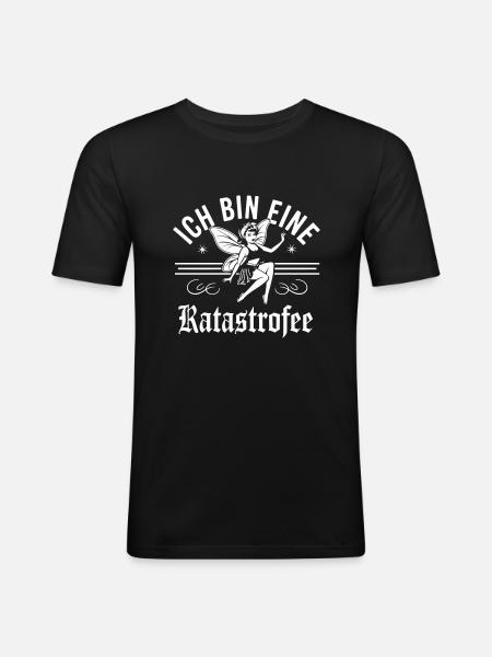 Ich bin eine Katastrophe - Men's Slim Fit T-Shirt - black