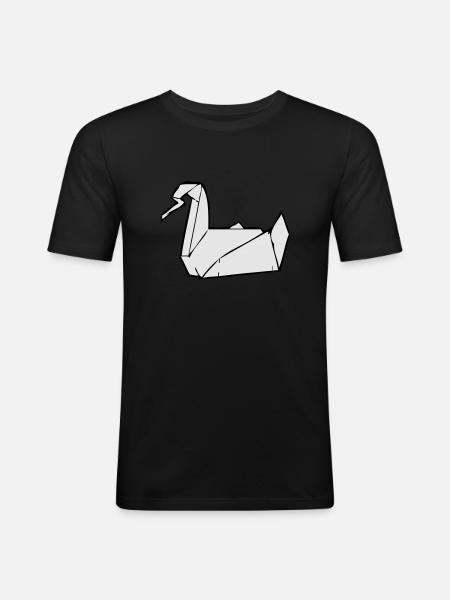 PRISON BREAK Kranich - Männer Slim Fit T-Shirt - Schwarz