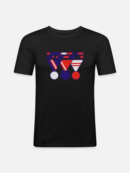 ordenspange - Männer Slim Fit T-Shirt - Schwarz
