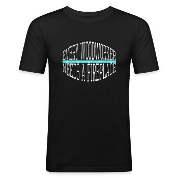 aaron charpentier tshirts casque de sécurité hearbeat - T-shirt près du corps Homme - noir - Devant - Nik (191cm)