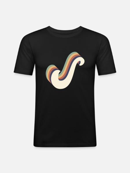 Letters S - Men's Slim Fit T-Shirt - black