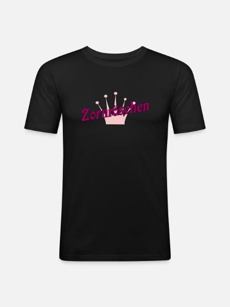 Zornröschen - Männer Slim Fit T-Shirt - Schwarz