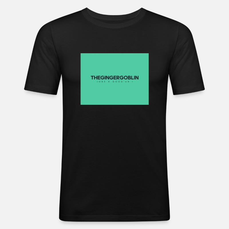 DerIngwerKobold - Männer Slim Fit T-Shirt - Schwarz