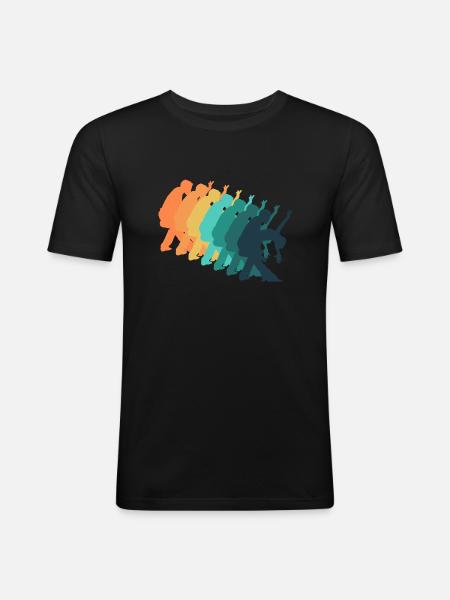 Retro dance - Men's Slim Fit T-Shirt - black