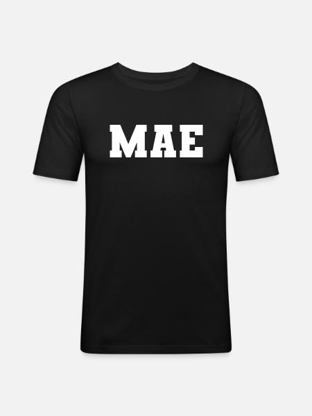 Name - Mae - Männer Slim Fit T-Shirt - Schwarz