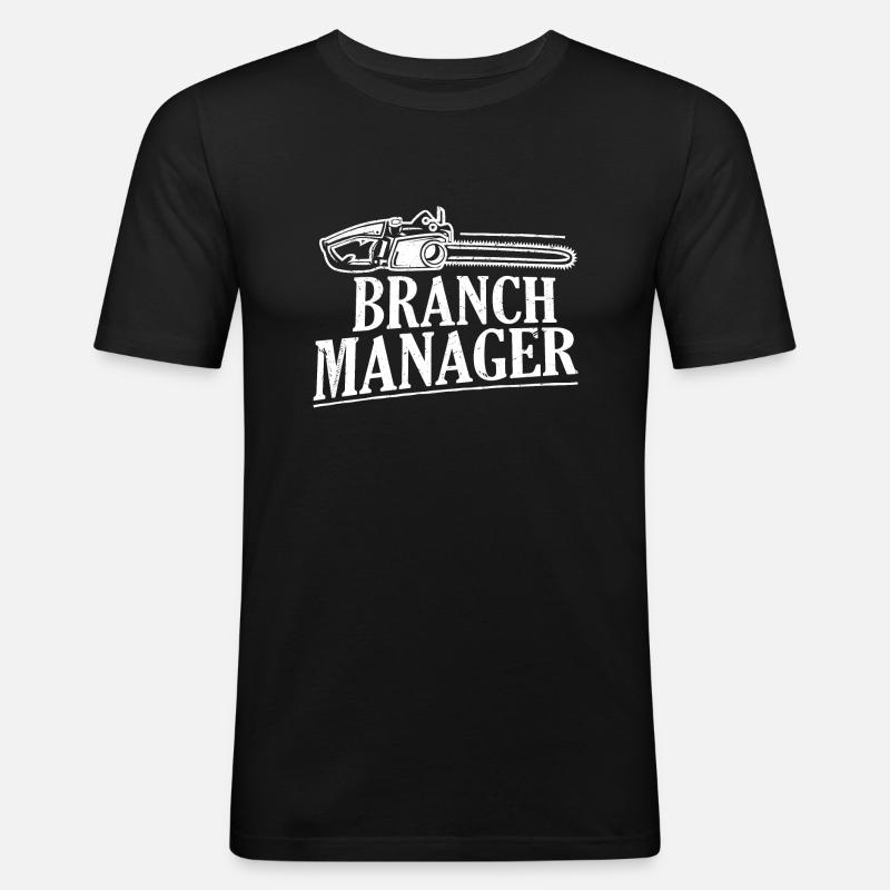 Branch Manager Logging Lumberjack Logger - Männer Slim Fit T-Shirt - Schwarz