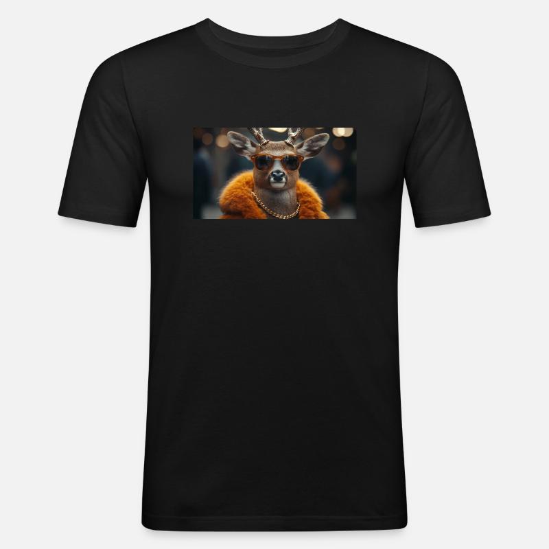 going wild - Männer Slim Fit T-Shirt - Schwarz