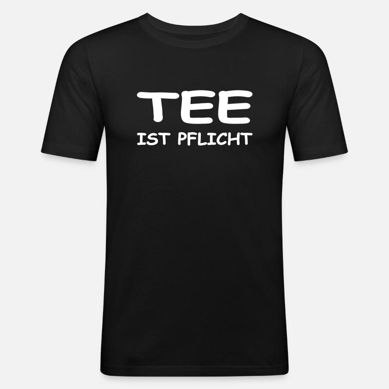 Tee - Männer Slim Fit T-Shirt - Schwarz