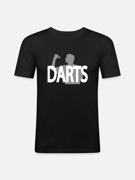 Fléchettes - T-shirt près du corps Homme - noir