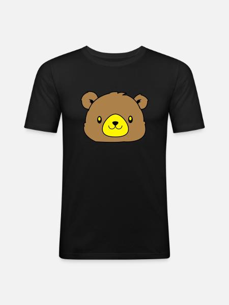 bear - Men's Slim Fit T-Shirt - black