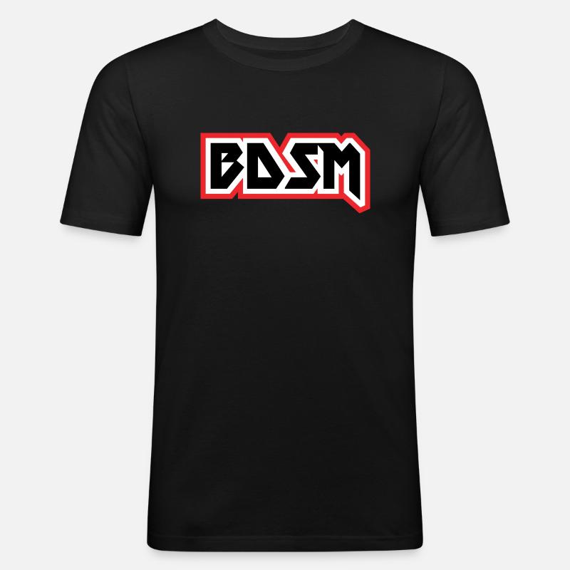 BDSM-Datei - Männer Slim Fit T-Shirt - Schwarz