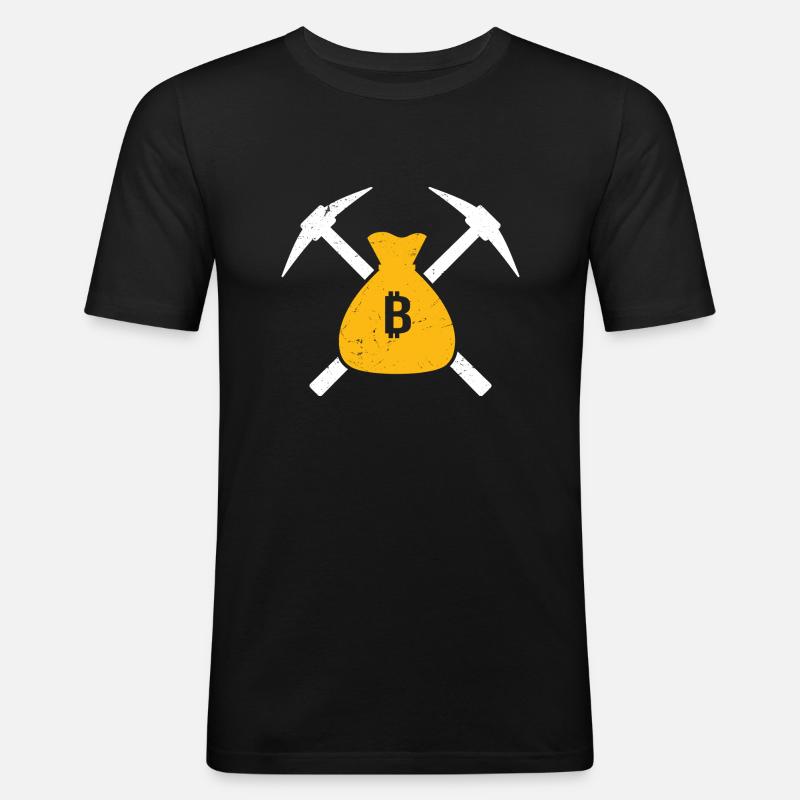 Bergbau - Männer Slim Fit T-Shirt - Schwarz