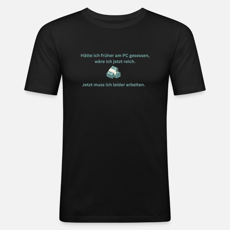PC KInd 2 - Männer Slim Fit T-Shirt - Schwarz
