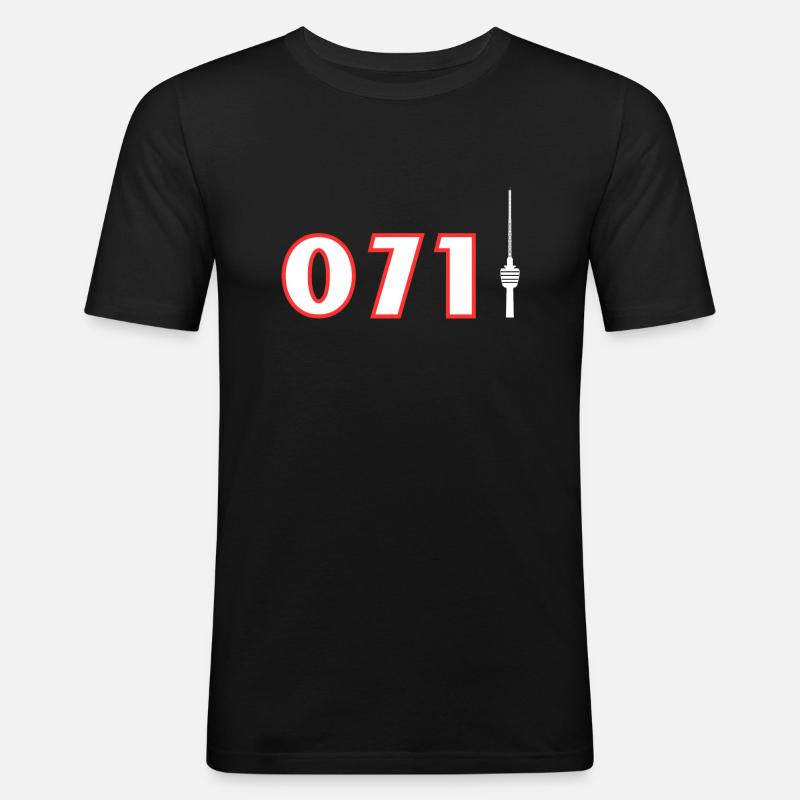 0711 Shirt - Männer Slim Fit T-Shirt - Schwarz