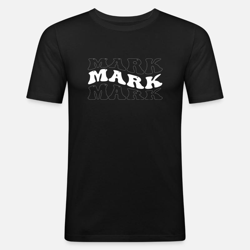 Funny Mark Groovy 4 Uomini Donne Cool Mark Tie Dye - Maglietta aderente da uomo - nero