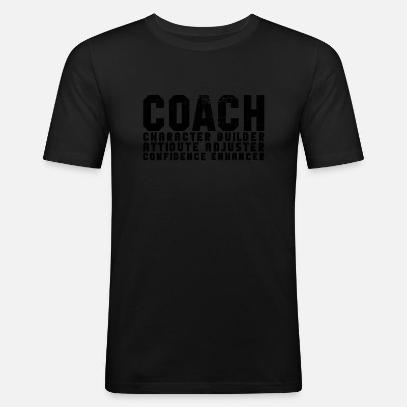 Coach Character Builder Attitude - Männer Slim Fit T-Shirt - Schwarz