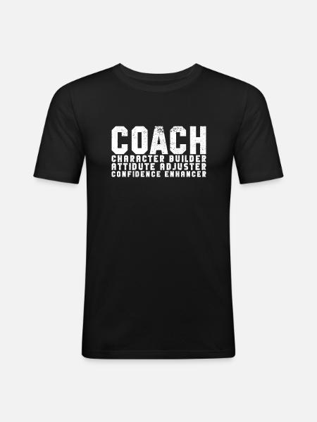 Coach Character Builder Attitude - Männer Slim Fit T-Shirt - Schwarz