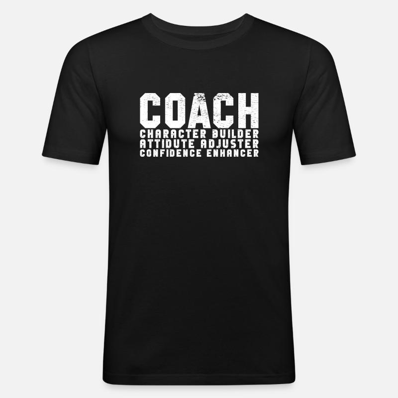 Coach Character Builder Attitude - Männer Slim Fit T-Shirt - Schwarz