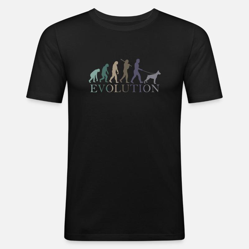 DOBERMAN evolution - Men's Slim Fit T-Shirt - black