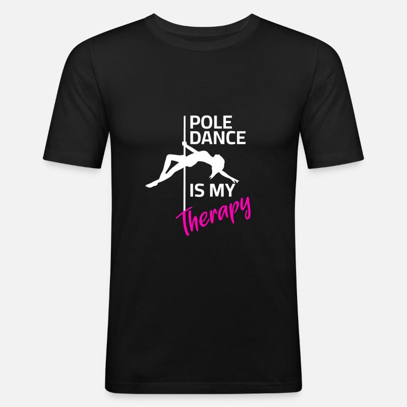 Pole Dance Therapy - Men's Slim Fit T-Shirt - black