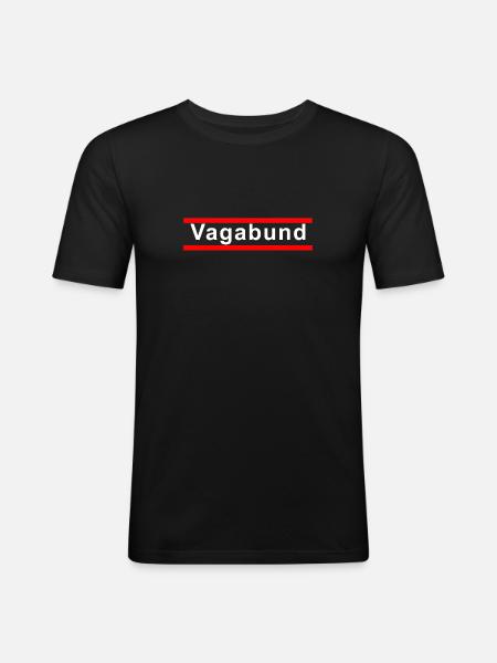 vagabond - Men's Slim Fit T-Shirt - black