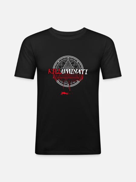 killuminati - T-shirt près du corps Homme - noir