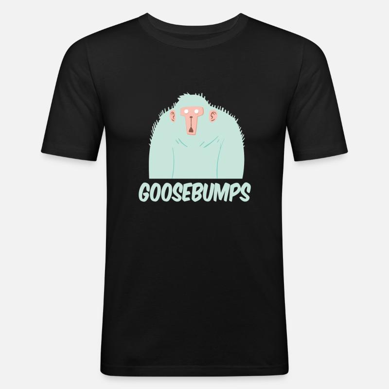 Gänsehaut, Affe, Gorilla - Männer Slim Fit T-Shirt - Schwarz