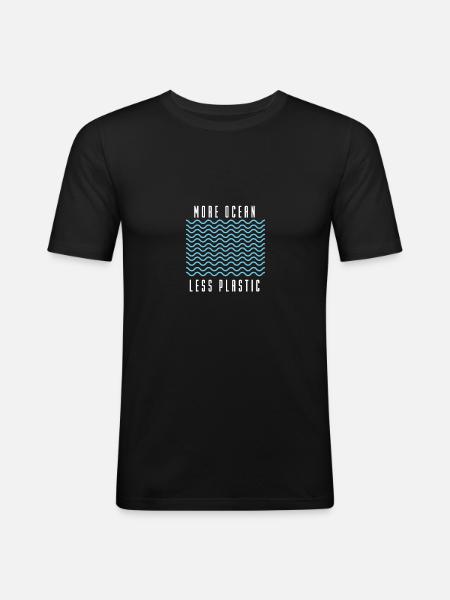 Plastic environmental protection sustainable - Men's Slim Fit T-Shirt - black