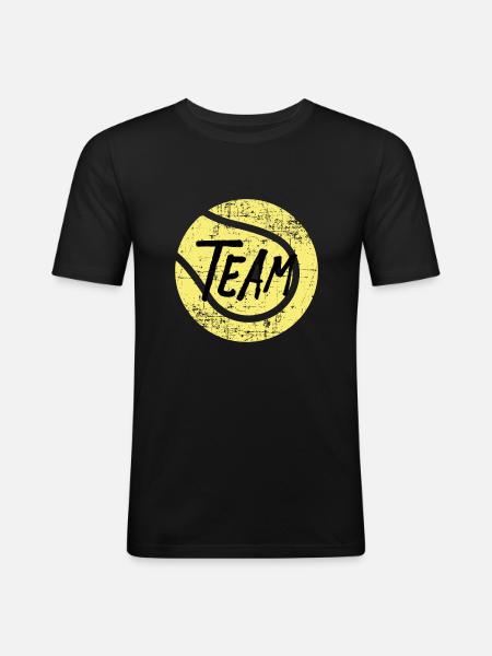 Team Tennis Gift - Men's Slim Fit T-Shirt - black