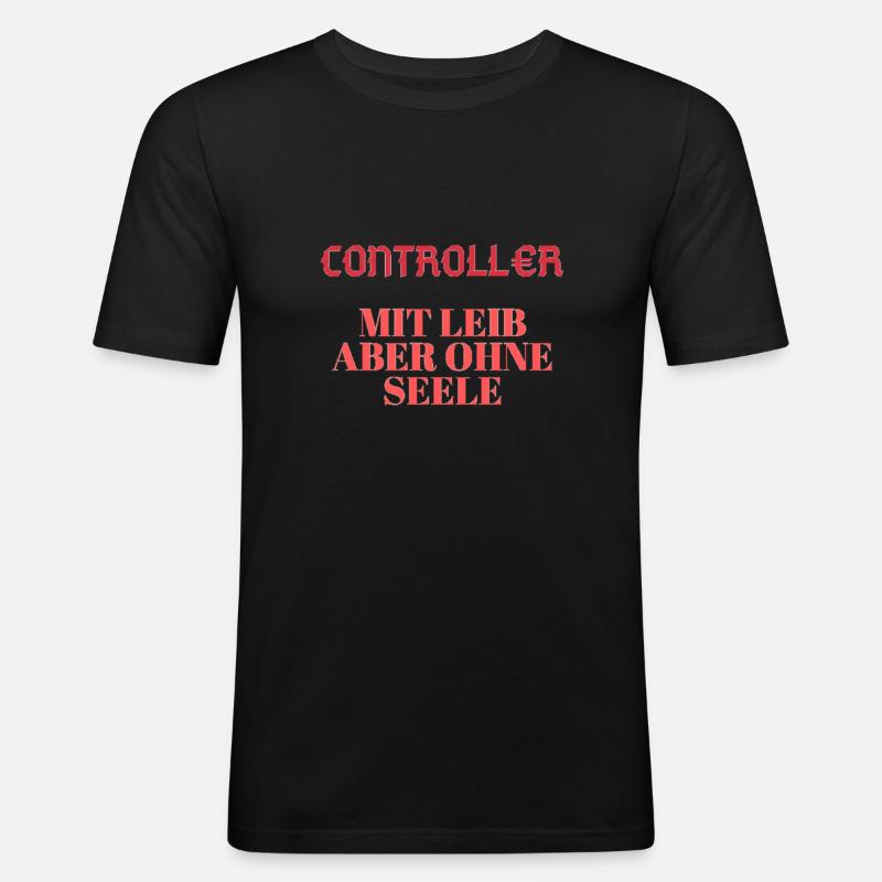 Beruf Controller Zahlen - Männer Slim Fit T-Shirt - Schwarz